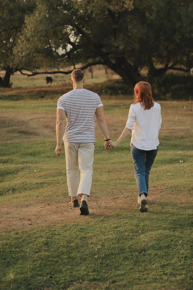 person woman and man holding each others hands human